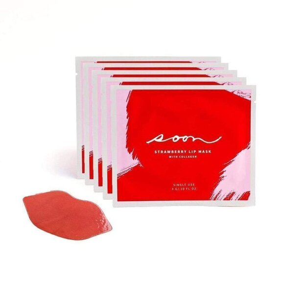 5 Soon Skincare Strawberry Lip Masks w/Collagen (expired) NEW - Picture 1 of 4